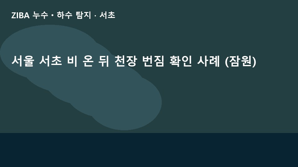 서울 서초 비 온 뒤 천장 번짐 확인 사례 (잠원)