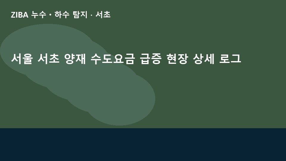 서울 서초 양재 수도요금 급증 현장 상세 로그
